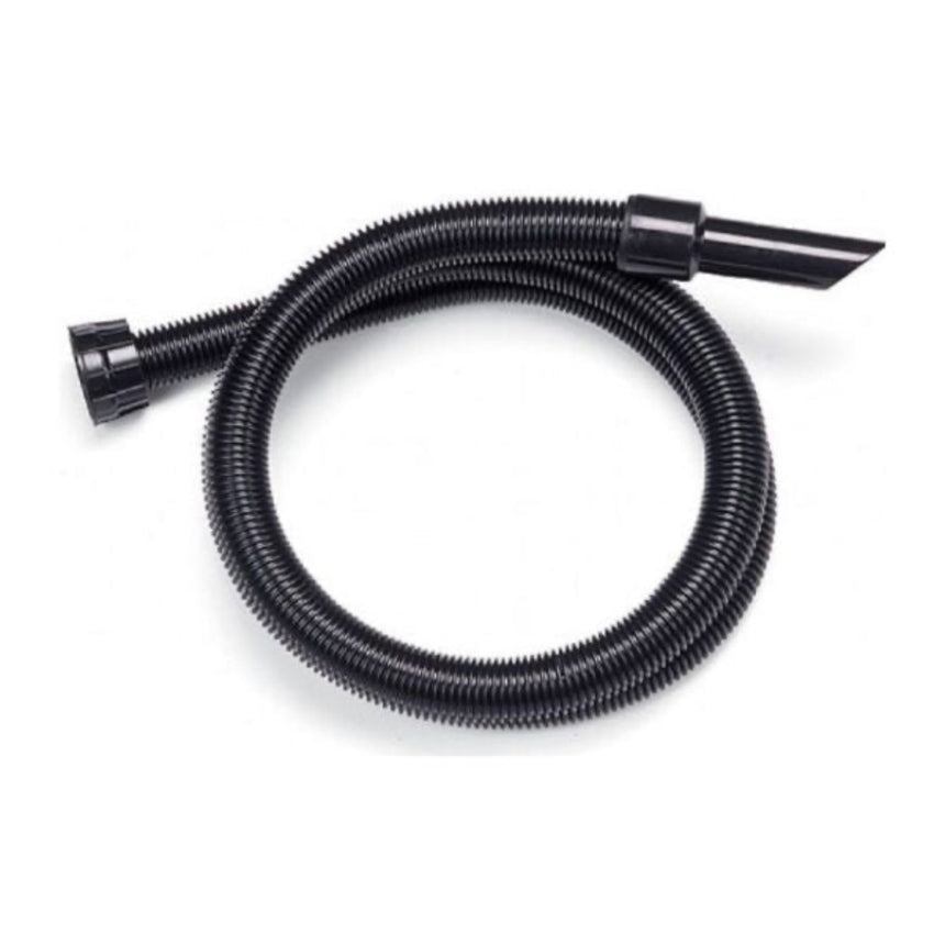 Black vacuum hose on a white background