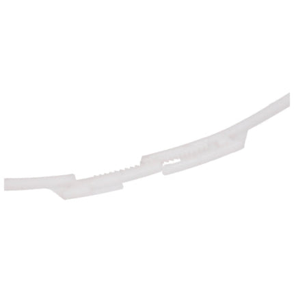White plastic strip on a white background