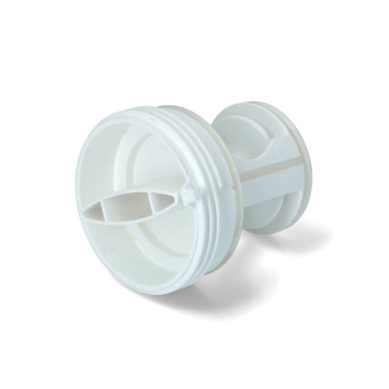 White plastic component on a white background