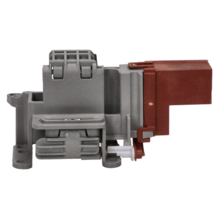 Mechanical component with gray and brown parts on a white background