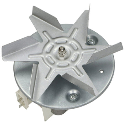 Metallic fan blade assembly on a white background