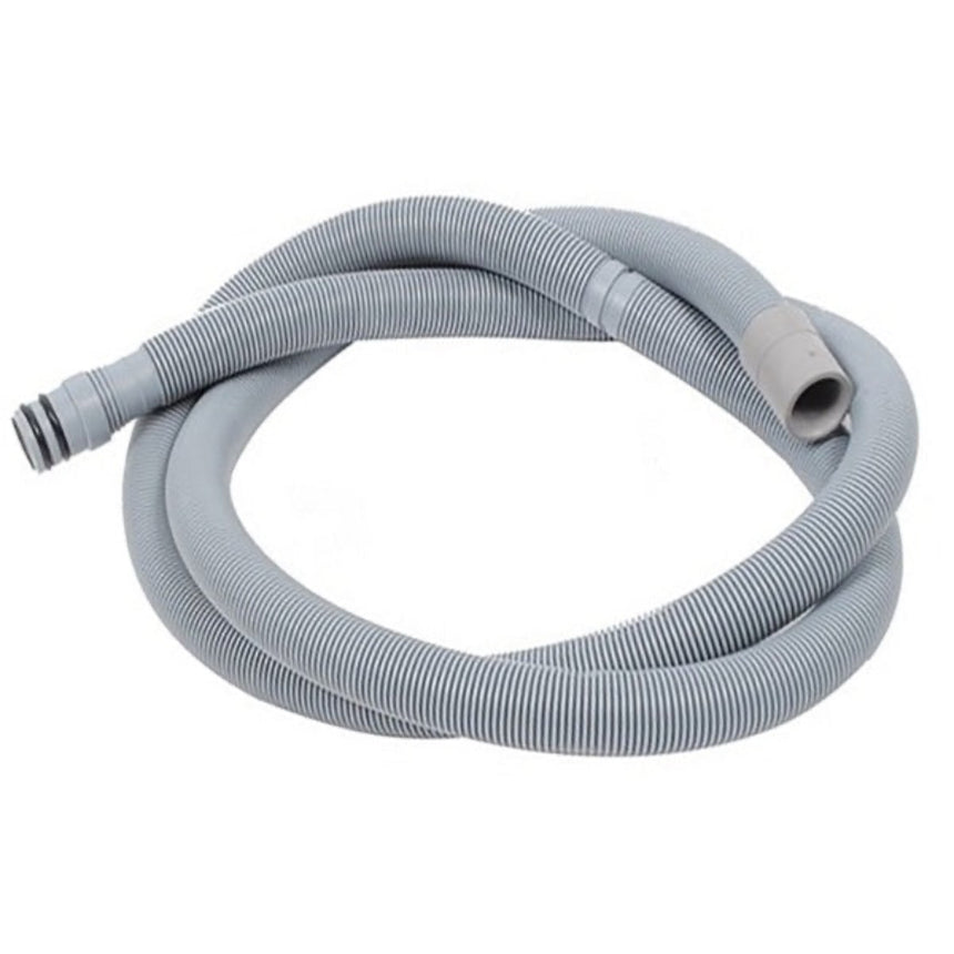 Gray hose with a fitting on a white background