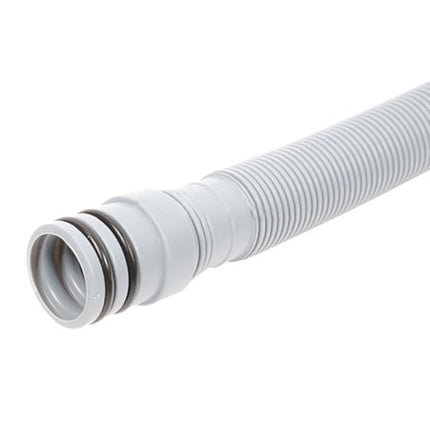 White flexible hose on a white background
