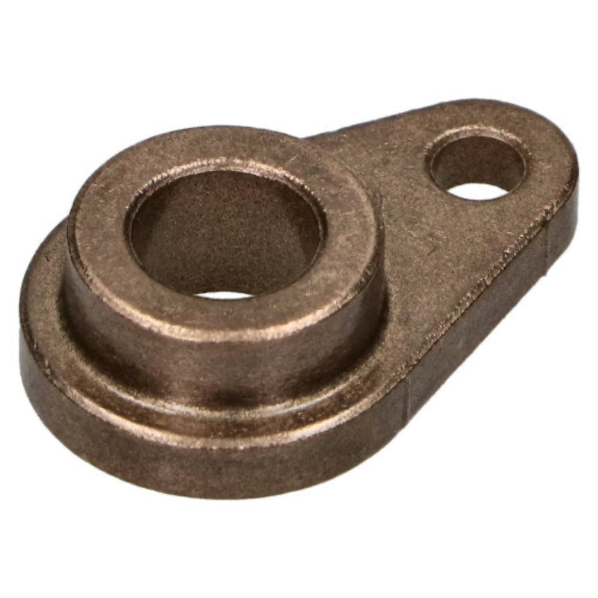 Bronze mechanical component on a white background