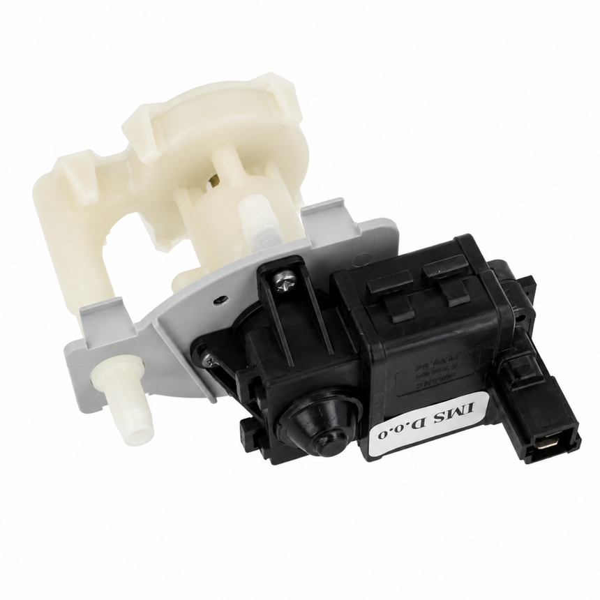 Mechanical component with black and gray parts on a white background