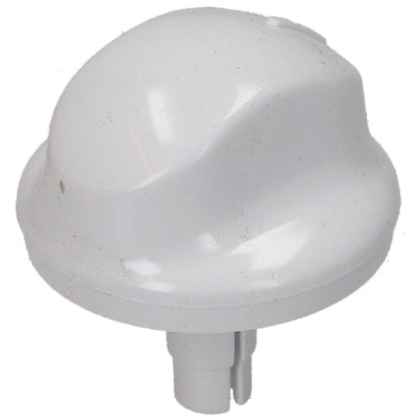 White plastic component on a white background