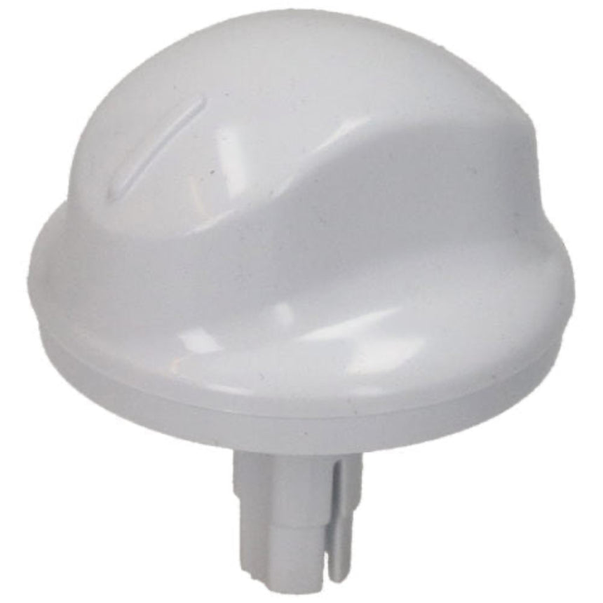 White plastic fitting on a white background