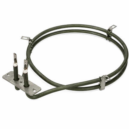 Heating element with metal bracket on a white background