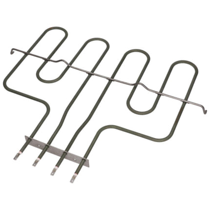 Metal heating element on a white background