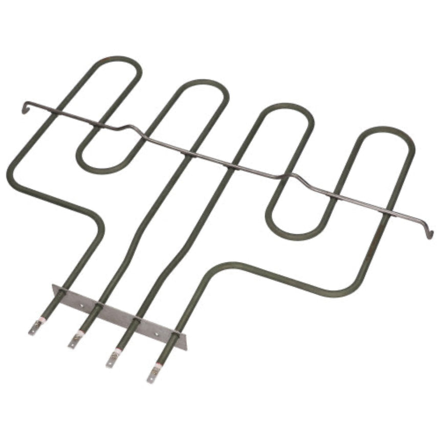Metal heating element on a white background