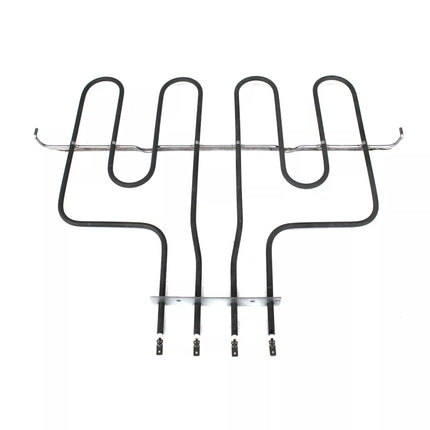 Metal heating element on a white background