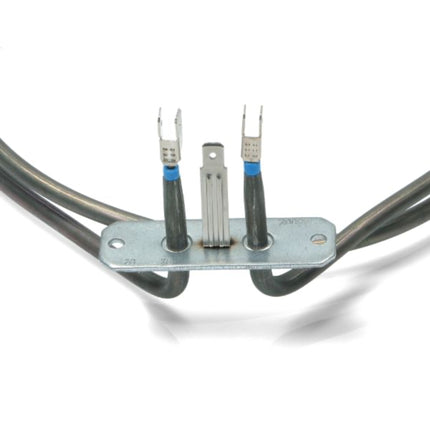 Metal plate with electrical connections and wires on a white background