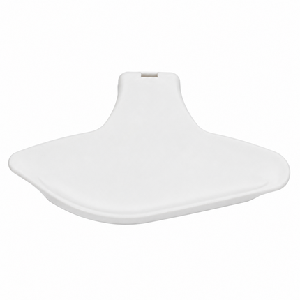 White ceramic plate on a white background