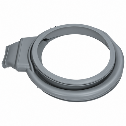 A gray plastic appliance seal or gasket ring, shown on a plain white background.