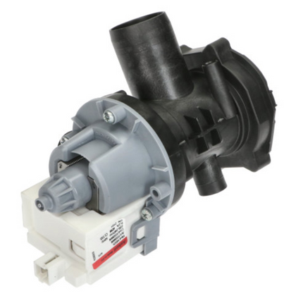 Mechanical pump with black and gray components on a white background