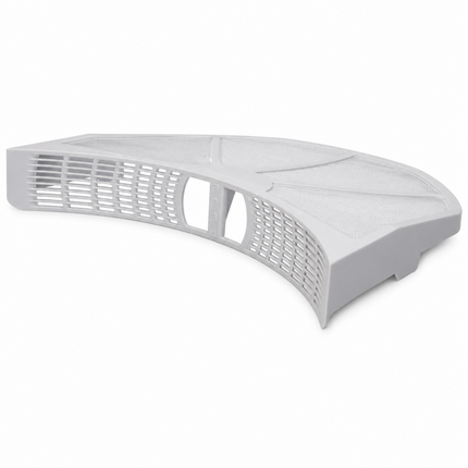 A light gray curved plastic vent cover or grille insert with a slotted front and solid rear panel, shown on a plain white background.
