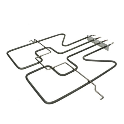 Metal heating element on a white background