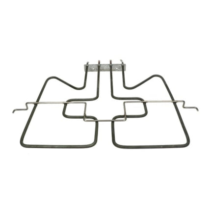Metal heating element on a white background