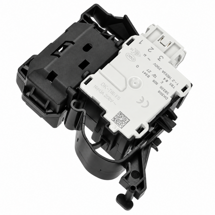 A black and white electrical contactor or relay component, model DK-4 T80 FE, shown on a clean white background.