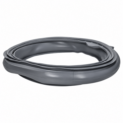 A coiled gray rubber seal, likely a window or door weatherstrip, shown on a plain white background.