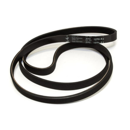 Black belt with text on a white background