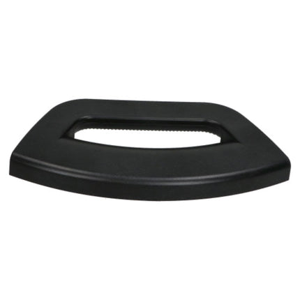 A black plastic replacement handle or grip cover with a textured inner slot, shown on a plain white background.