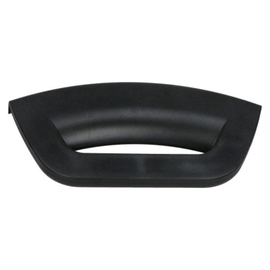 A black molded plastic handle or grip component with a curved, ergonomic shape, shown against a plain white background.
