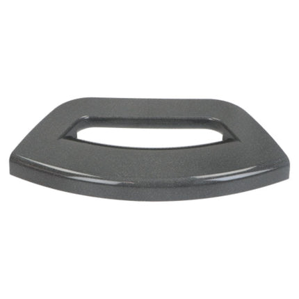 A dark gray, semi-glossy plastic replacement part with a curved triangular shape and a central cutout, shown on a plain white background.