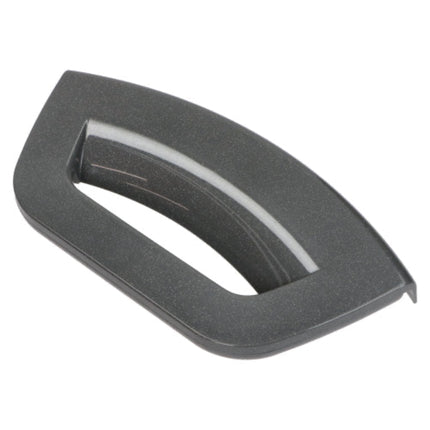Black plastic handle on a white background