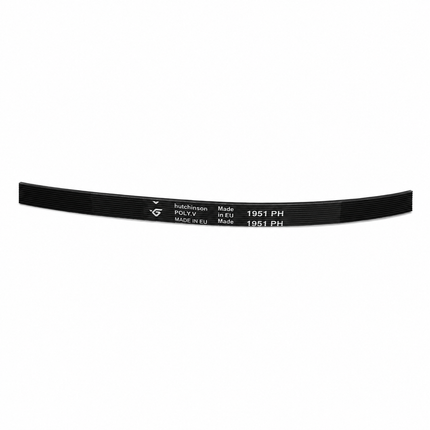 Black car bumper on a white background