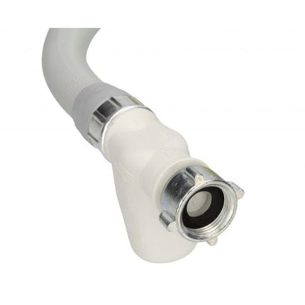 Plumbing fitting with a hose attachment on a white background