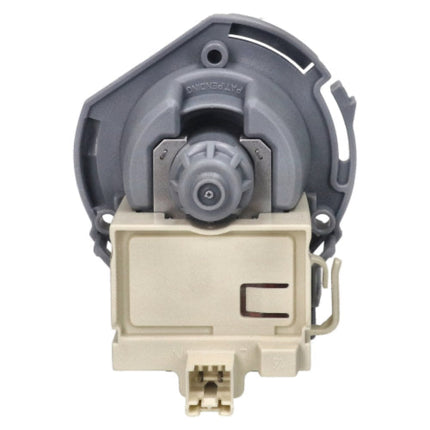 A replacement appliance part, specifically a motor assembly with a gray plastic outer casing and a beige plastic lower housing, shown against a plain white background.