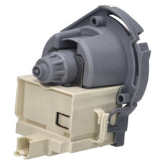 A replacement water dispenser valve assembly with a gray plastic motor housing and a beige plastic connector base, shown on a plain white background.