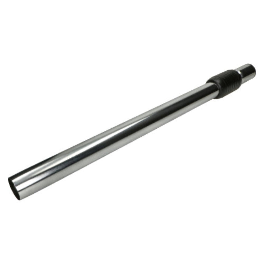 Metal rod with black end on a white background