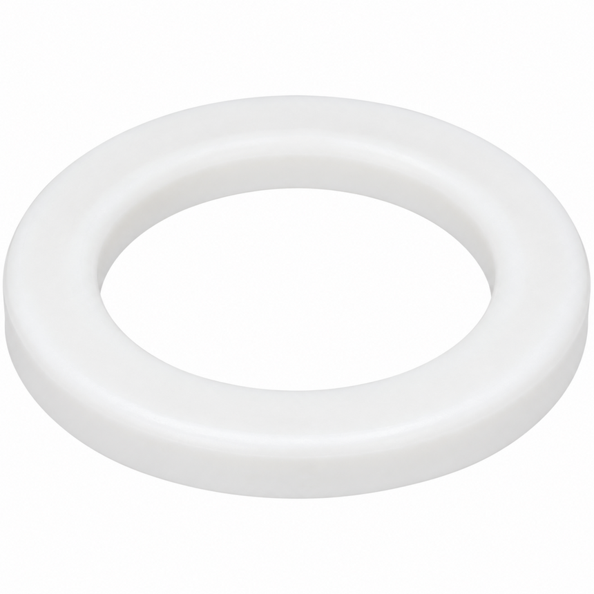 A white circular ring-shaped product, likely a rubber or plastic gasket, shown on a solid white background.
