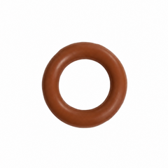 Brown rubber ring on a white background