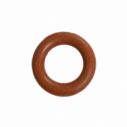 Brown rubber ring on a white background