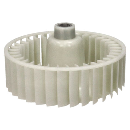 White plastic gear or pulley on a white background