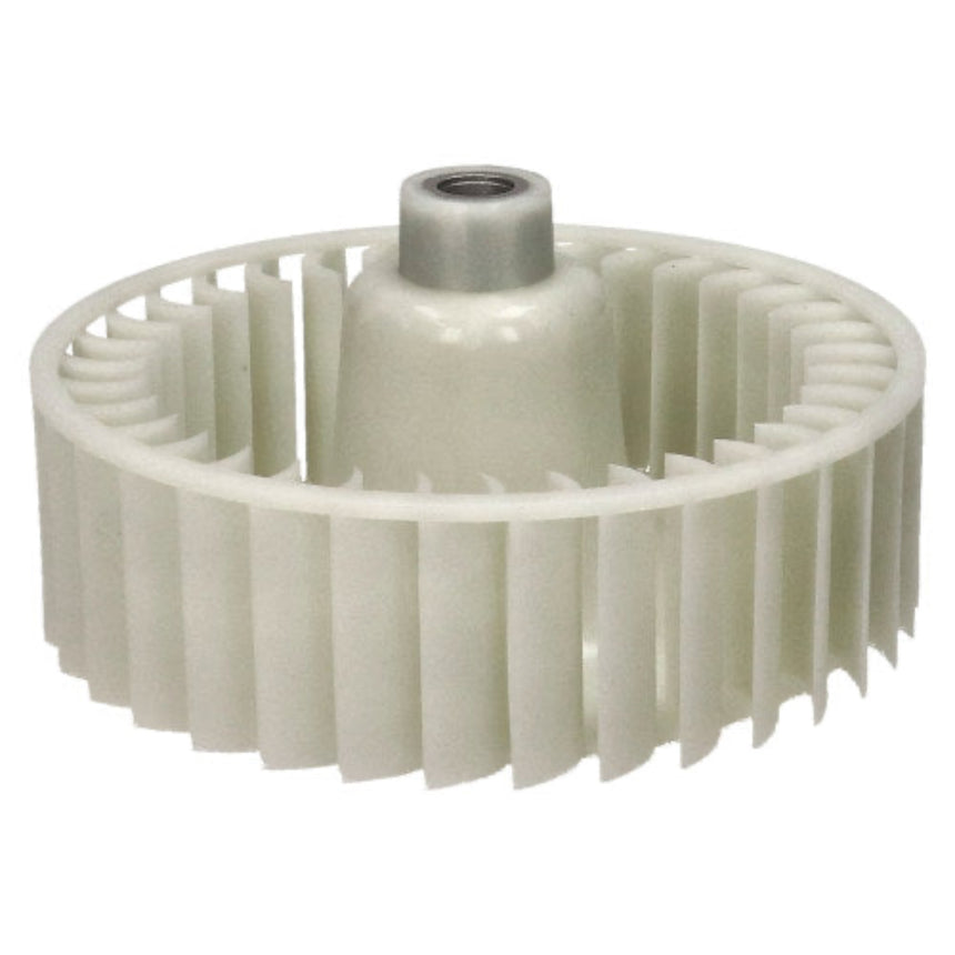 White plastic gear or pulley on a white background