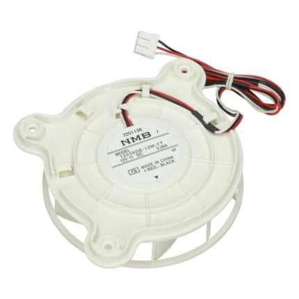 White fan motor with NMB branding on a white background