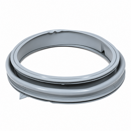 A gray plastic replacement seal ring, commonly used for washing machines or other appliances, shown on a solid white background.