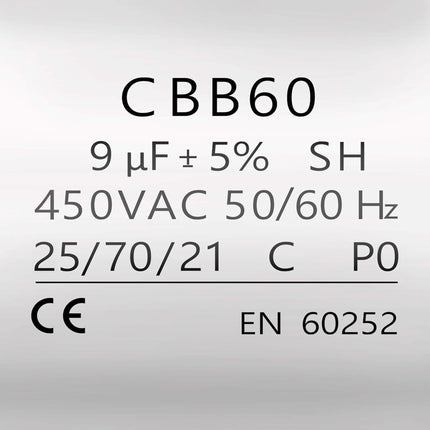 Technical specifications of a component on a gray background