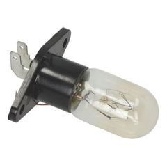 Light bulb with black base on a white background