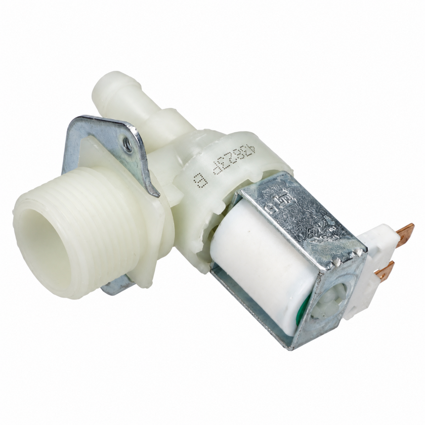 Mechanical valve component on a white background
