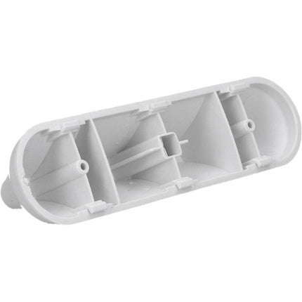White plastic component on a white background