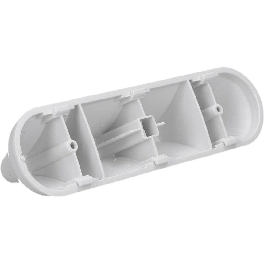White plastic component on a white background