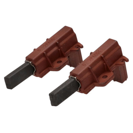 Two brown metal clamps with black blades on a white background