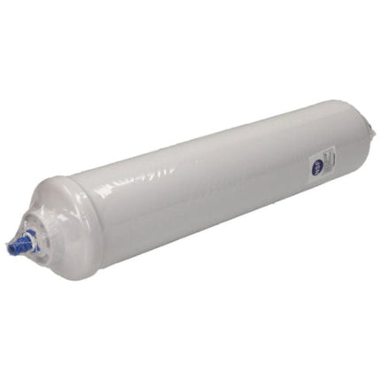 White cylindrical water filter on a white background