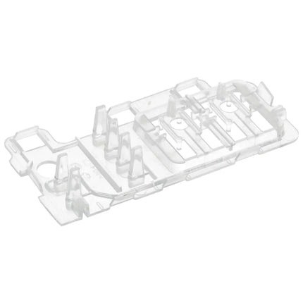 White plastic component on a white background
