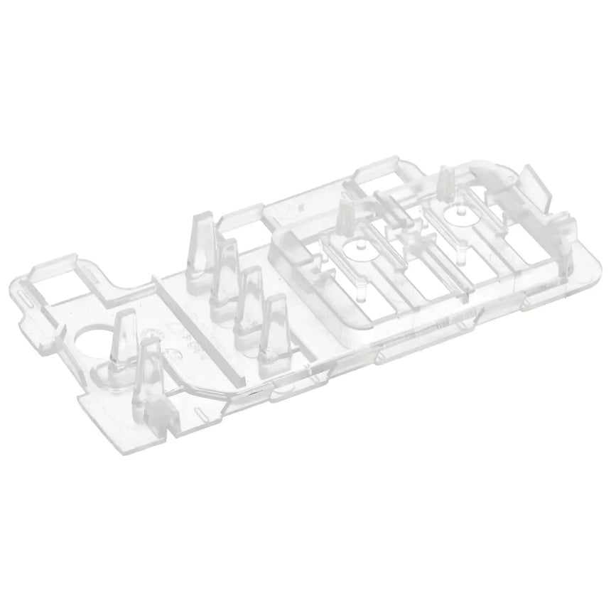 White plastic component on a white background